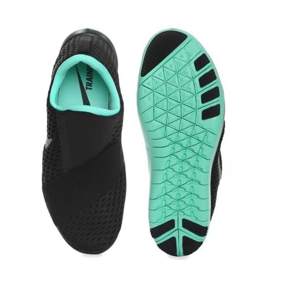 Nike Size 6 Green Glow Black Free Connect Running Shoes Slip On Athletic LB3-8 - Picture 2 of 6